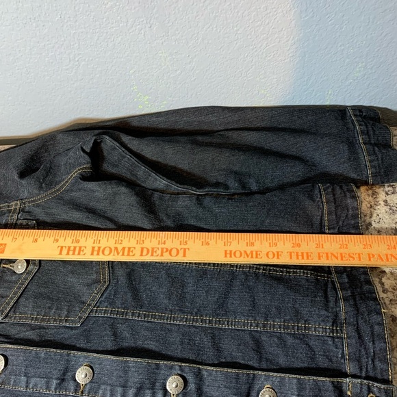 JeanBay Blue Jean Jacket sz Large with embroidered bling design in the back - Picture 7 of 7